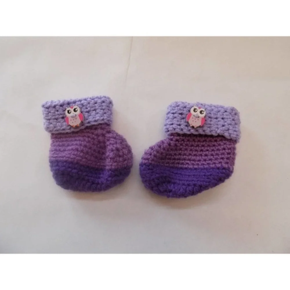 Baby Owl Hat Diaper‎ Cover and Booties Set
